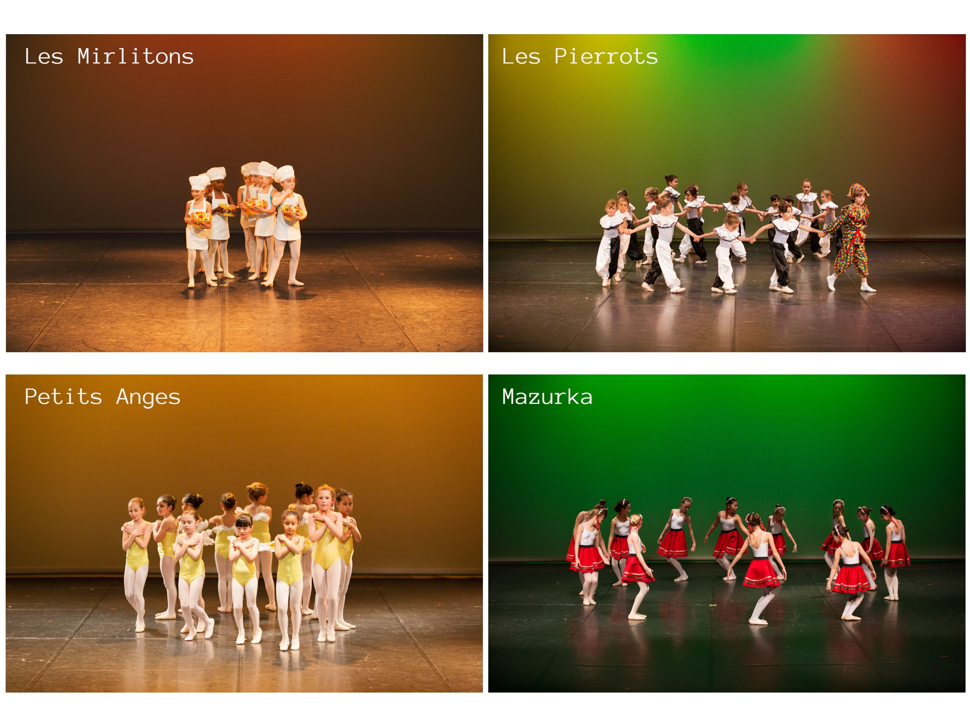 Les Mirlitons, Les Pierrots, Petits Anges et Mazurka — spectacle 2017
