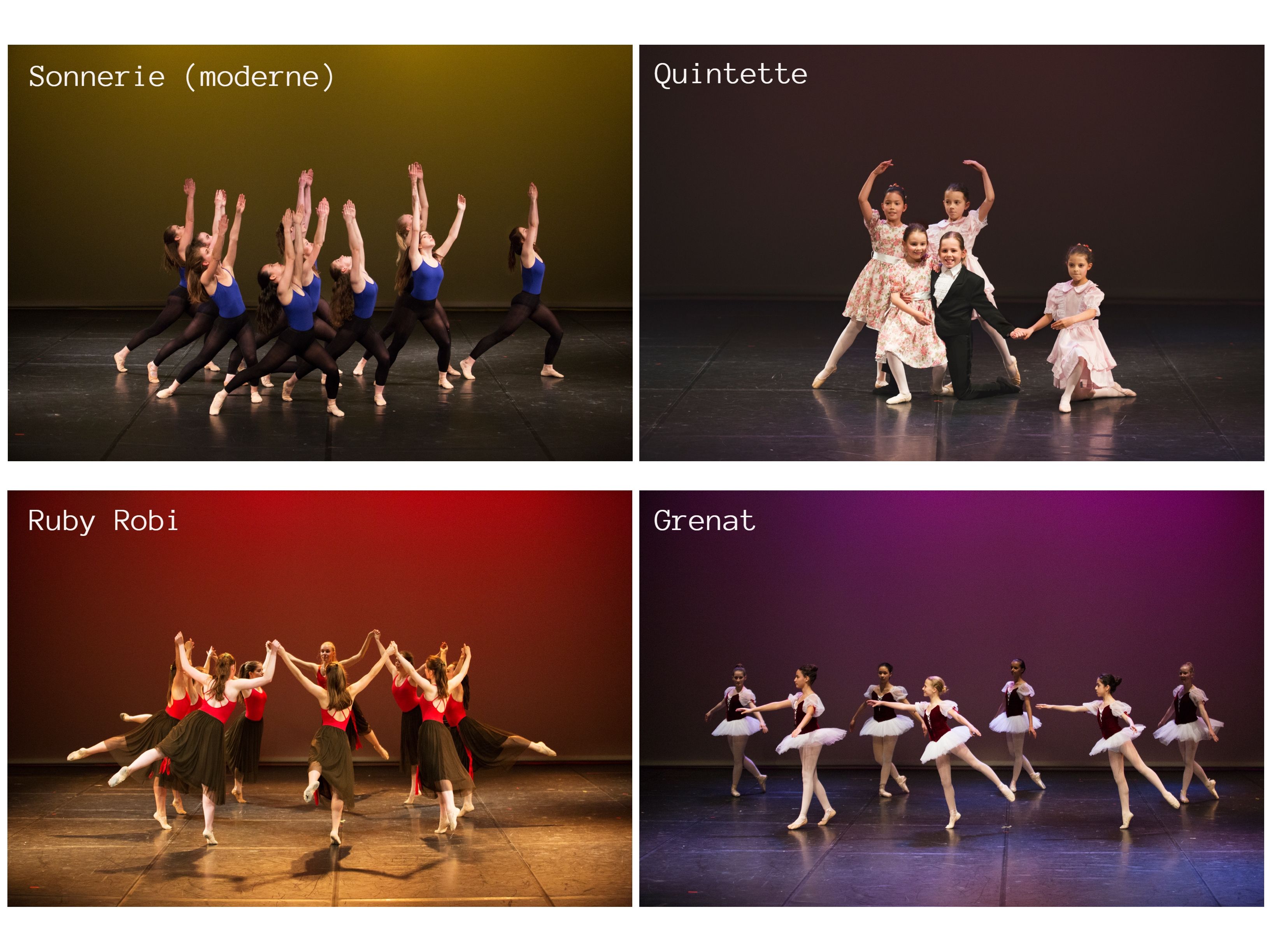 Sonnerie, Quintette, Ruby Robi et Grenat — spectacle 2017