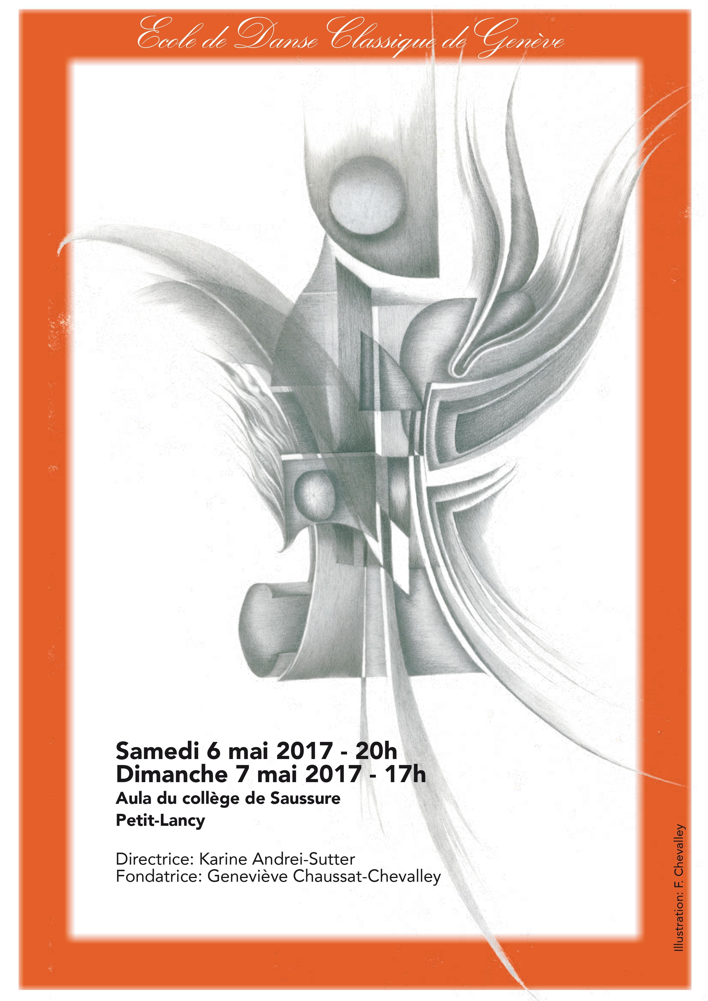 Affiche du spectacle 2017 de l'École de Danse Classique de Genève