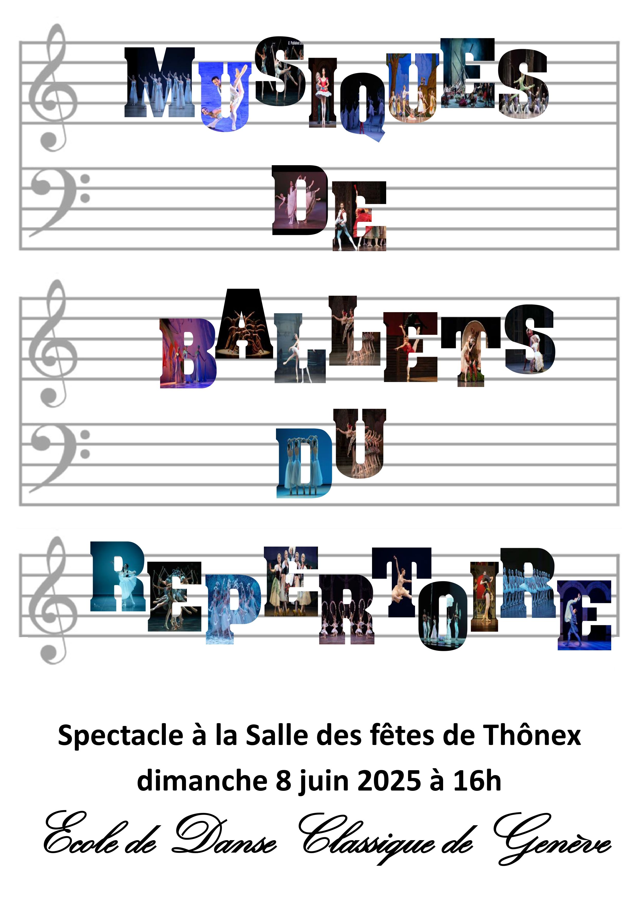 Affiche du spectacle 2025 de l'École de Danse Classique de Genève